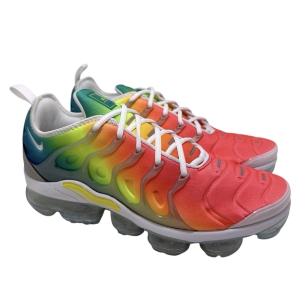 Nike Air VaporMax Plus White Neptune Rainbow SIZE 11 NWOT - Picture 2 of 4